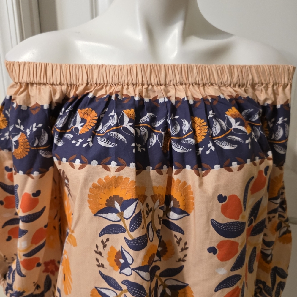 Farm Rio Off Shoulders Blouse Size Large - Picture 2 of 5